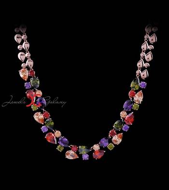Multicolor cubic zirconia necklaces 4