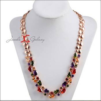 Multicolor cubic zirconia necklaces 5