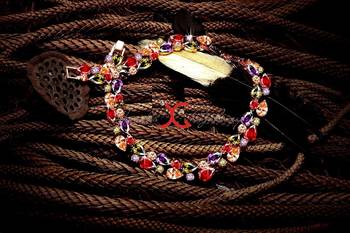 Multicolor cubic zirconia necklaces 2