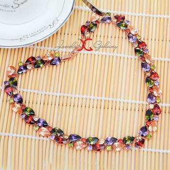 Multicolor cubic zirconia necklaces 3
