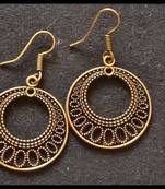 Golden Antique Jhumka type Dangler Earrings