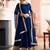 Blue BANGLORY SILK embroidered semi stitched salwar with dupatta