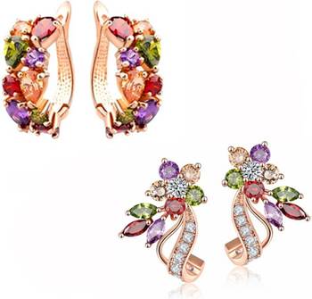 Multicolor cubic zirconia earrings 1