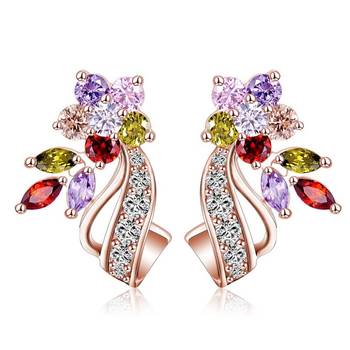 Multicolor cubic zirconia earrings 2