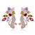 Multicolor cubic zirconia earrings