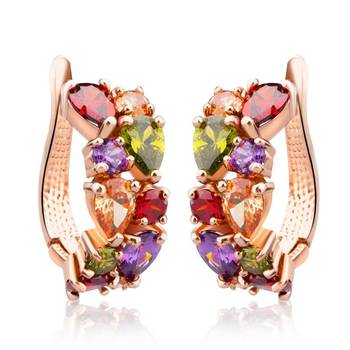 Multicolor cubic zirconia earrings 3