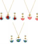 Multicolor cubic zirconia pendants
