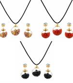 Multicolor cubic zirconia pendants