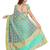 Green plain cotton silk saree with blouse