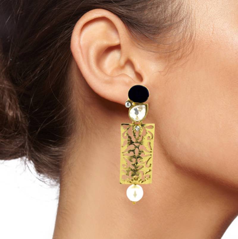 Gold studded jewellery studs