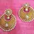 Pearl polki flower ethnic Indian Pakistani bollywood jewelry blue earring ab10w