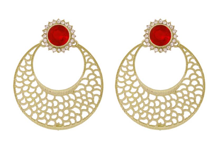 Gold studded jewellery studs