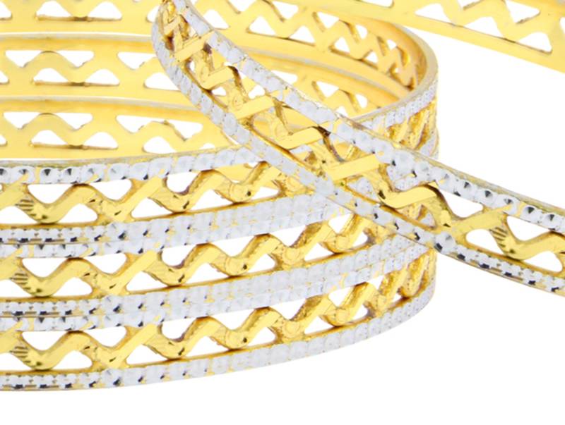 Gold silver plated bangles and bracelets