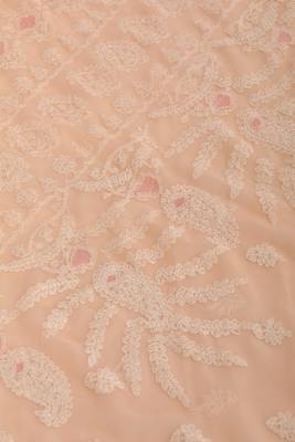 ADA Pink Hand Embroidered Lucknow Chikankari Women Georgette Saree With Blouse - A130213 3