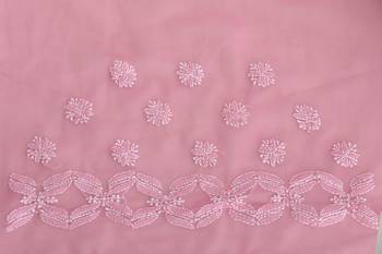 Pink Embroidered Georgette Saree With Blouse 4