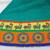 Cotton long skirt with folk peacock and circle leaves borders