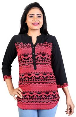 Pink Rayon Fabric tops 1