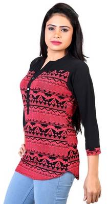 Pink Rayon Fabric tops 2