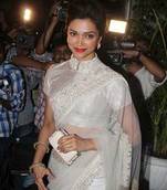 Deepika Padukone looked gorgeous in white saree
