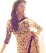 Asin Bollywood Replica Cream Net Saree