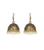 Gold metallic jhumkas