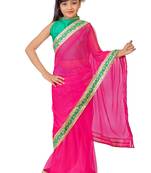 Kids Ready To Wear Pre Stitched Saree And Blouse