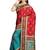 Multicolor embroidered silk saree with blouse