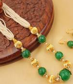Beautiful Pearl Green Designer Necklace Set
