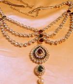 royal red green wedding gold plated waistbelt