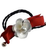 Multi Color Fabric And Flower Decor Design Rubber Band Hair Accessories