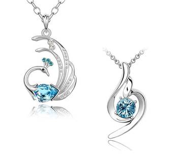 Blue crystal jewellery-combo 1