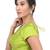 Lemon green raw silk designer readymade blouse