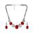 Oxide Silver and Red colour Necklace Set for Girls and Women