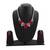 Oxide Silver and Red colour Necklace Set for Girls and Women