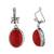 Oxide Silver and Red colour Necklace Set for Girls and Women