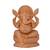 Wooden Ganesh Statue - Lord Ganesha Wood Sculpture Elephant Hindu Deity God Figurine