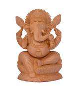 Wooden Ganesh Statue - Lord Ganesha Wood Sculpture Elephant Hindu Deity God Figurine