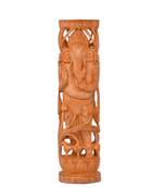 Antique Handmade Wooden Art Work Standing God Of Good Luck Statue
