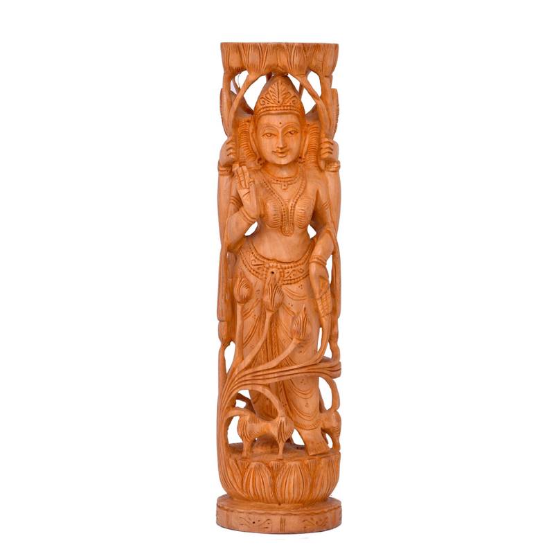 Indian Art Work Handmade Wooden God Of Well Home Decor Statue Scuplture Idol For Gift