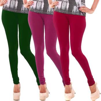 Multicolor Churidar Komal 3Pc Cotton Leggings 1