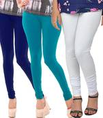 Multicolor Churidar Komal 3Pc Cotton Leggings