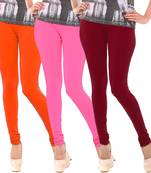 Multicolor Churidar Komal 3Pc Cotton Leggings