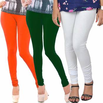 Multicolor Churidar Komal 3Pc Cotton Leggings 1