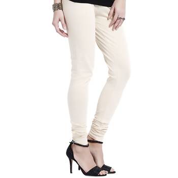 Off White Churidaar Komal Cotton Leggings 201 1