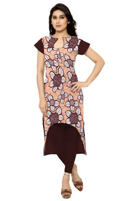 multicolor printed crepe stitched kurti 1