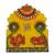 Wooden and paper mache shubh labh  three key holder with kundan work