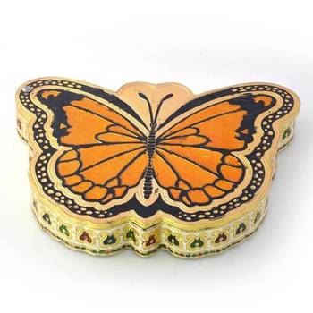 Butterfly shape jaipuri gold minakari dryfruit box 1