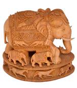 Indian Art Work Handmade Wooden Good luck Elephant Statue Idol