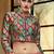 dark and green Printed silk lehenga with choli