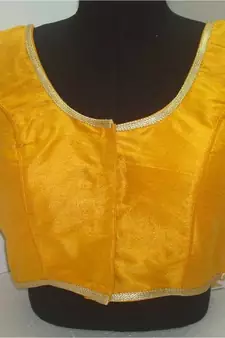 Dupion Silk Saree Blouse  X193Y Yellow Muhenaera Presents Vamas Designer Collection